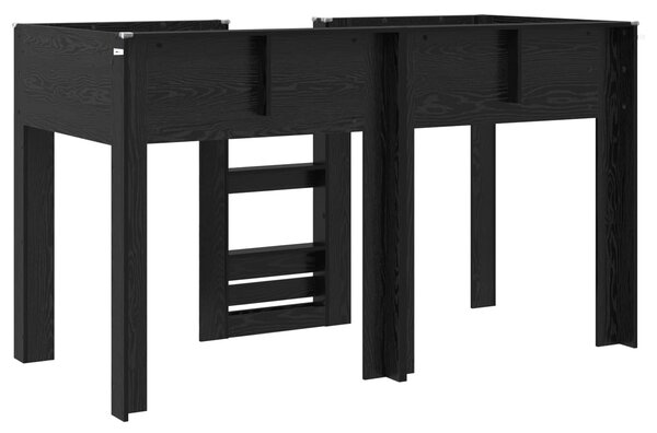 Krevet na kat za djecu Crni hrast 75 x 190 cm Konstruirano drvo - Crna / 75 x 190 cm