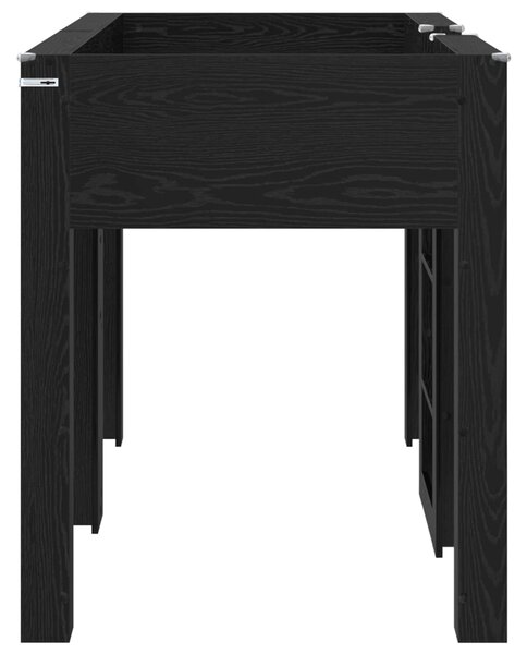 Krevet na kat za djecu Crni hrast 75 x 190 cm Konstruirano drvo - Crna / 75 x 190 cm