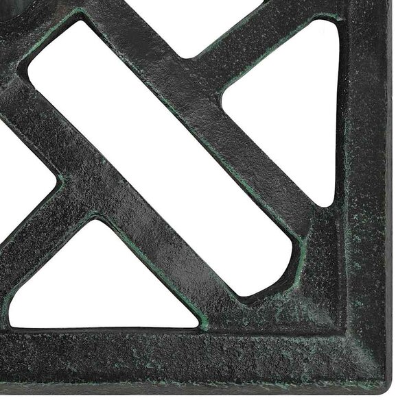 Stalak za suncobran zeleni 44 x 44 x 31 cm od lijevanog željeza - Zelena / 44 x 44 x 31 cm