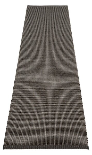 Antracitno siva unutarnja i vanjska staza 70x300 cm Emm Black Linen – Pappelina