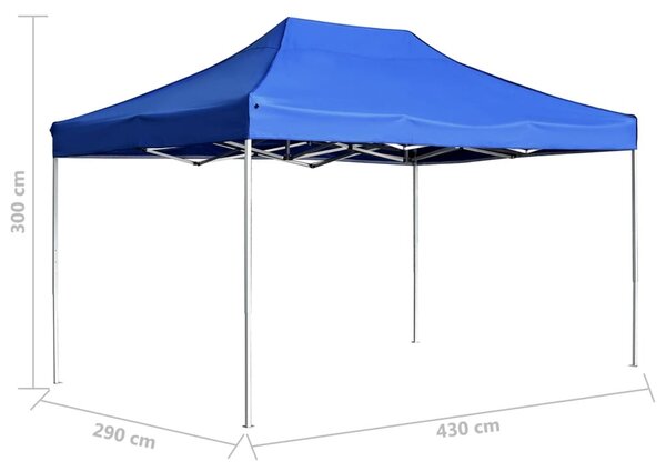 Profesionalni sklopivi šator za zabave 4,5 x 3 m plavi - Plava / 4.5 x 3 m