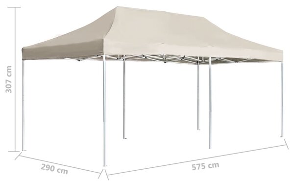 Profesionalni sklopivi šator za zabave 6 x 3 m krem - Krema / 6 x 3 m