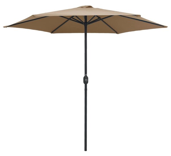 Vrtni suncobran s aluminijskim stupom 270 x 246 cm smeđesivi - Tupe / N/A