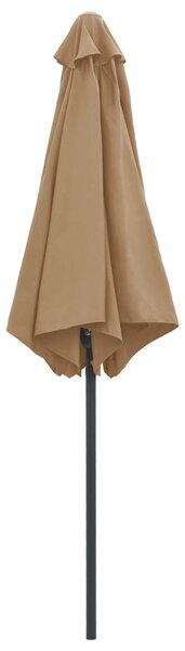 Vrtni suncobran s aluminijskim stupom 270 x 246 cm smeđesivi - Tupe / N/A
