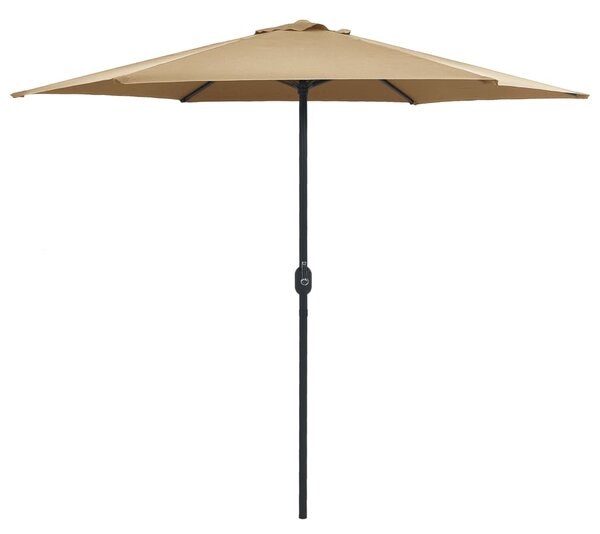 Vrtni suncobran s aluminijskim stupom 270 x 246 cm smeđesivi - Tupe / N/A