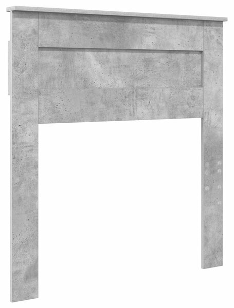 Krevet s od storage Betonski sivi 75 x 190 cm Konstruirano drvo - Siva / 75 x 190 cm