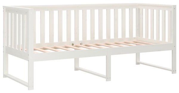 Dnevni krevet bez madraca bijeli 75x190 cm od masivne borovine - Bijela / 75 x 190 cm