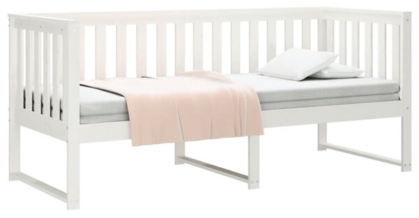 Dnevni krevet bez madraca bijeli 75x190 cm od masivne borovine - Bijela / 75 x 190 cm