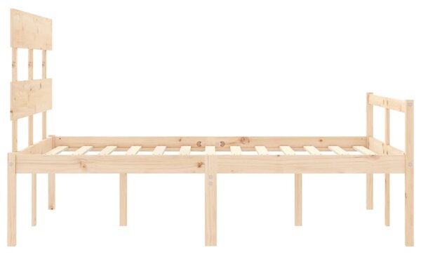 Krevet za starije s uzglavljem 140x190 cm od masivnog drva - Smeđa / 140 x 190 cm