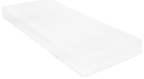 Dnevni ležaj s madracem 90 x 200 cm bijeli od masivne borovine - Bijela / Default