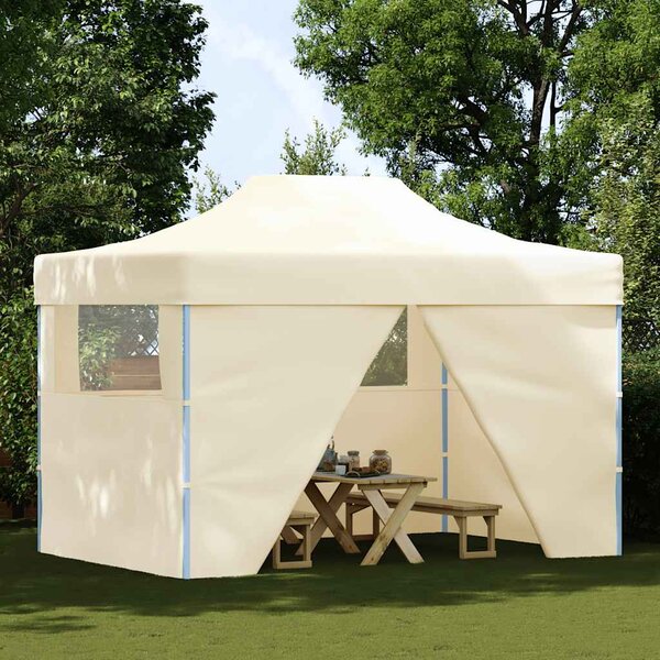 Sklopivi Pop-up Šator sa 4 Panela 3x4,5 m Krem Bijeli - Bijela / N/A
