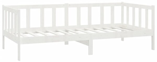 Dnevni ležaj s ladicama 90 x 200 cm bijeli od masivne borovine - Bijela / N/A