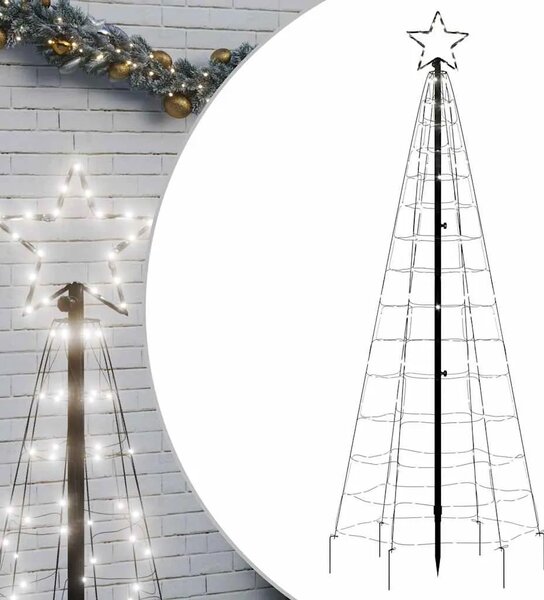 LED božićno drvce sa šiljcima 220 LED hladno bijelo 180 cm - Hladna bijela 180 cm