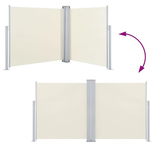 Uvlačiva bočna tenda 120 x 600 cm krem - Krema / 120 x 600 cm