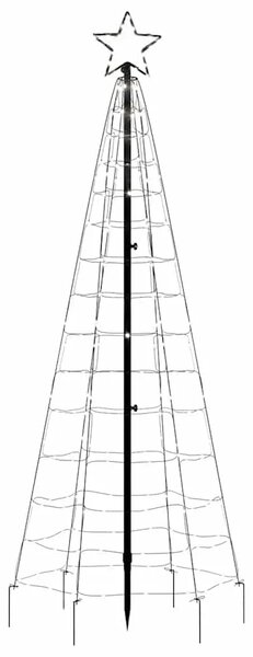 LED božićno drvce sa šiljcima 220 LED hladno bijelo 180 cm - Hladna bijela 180 cm