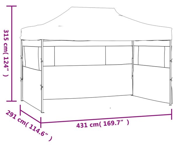 Sklopivi šator s 3 zida 3 x 4,5 m krem - Krema / N/A