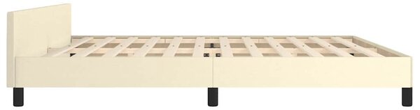 Okvir kreveta s uzglavljem bez madraca krem 200x200 cm - Krema / 200 x 200 cm