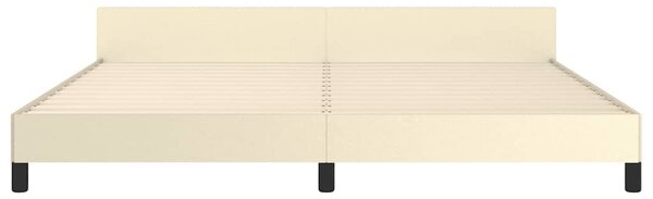 Okvir kreveta s uzglavljem bez madraca krem 200x200 cm - Krema / 200 x 200 cm