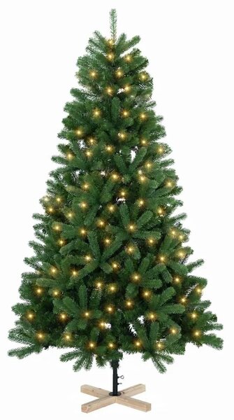 Umjetno božićno drvce 120 cm 150 LED lampica Topla bijela PVC - 120 cm s LED svjetlima