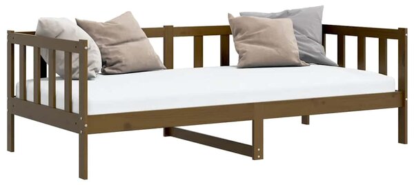 Dnevni ležaj od masivne borovine smeđa boja meda 90 x 200 cm - Smeđa / 90 x 200 cm