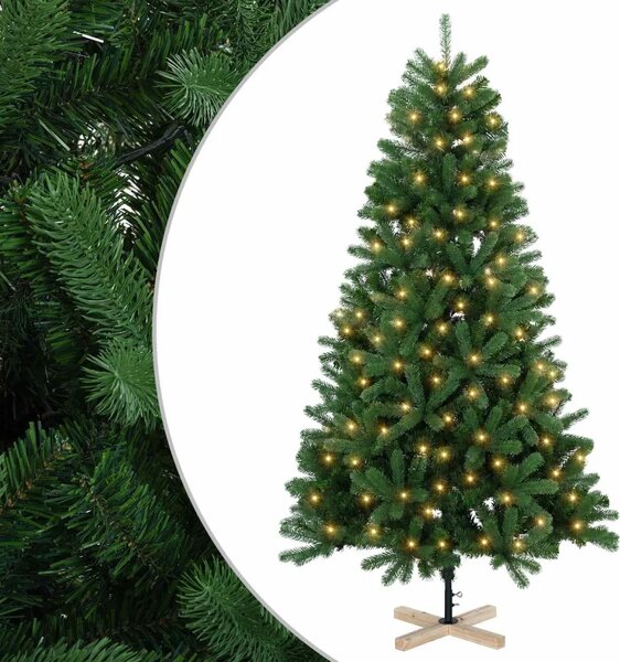 Umjetno božićno drvce 120 cm 150 LED lampica Topla bijela PVC - 120 cm s LED svjetlima