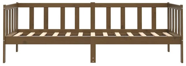 Dnevni ležaj od masivne borovine smeđa boja meda 90 x 200 cm - Smeđa / 90 x 200 cm
