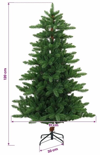 Umjetno božićno drvce 120 cm 150 LED lampica Topla bijela - 120 cm s LED svjetlima