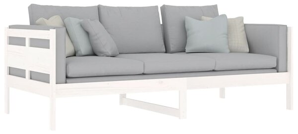 Dnevni ležaj bijeli od masivne borovine 90 x 200 cm - Bijela / 90 x 200 cm