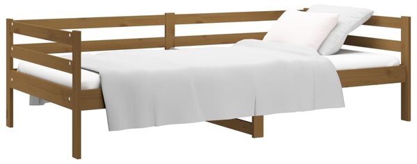 Dnevni ležaj smeđa boja meda 90 x 190 cm od masivne borovine - Smeđa / 90 x 190 cm