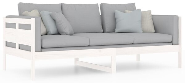 Dnevni ležaj bijeli od masivne borovine 90 x 200 cm - Bijela / 90 x 200 cm