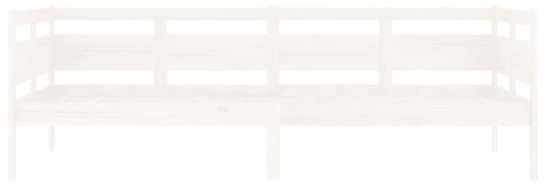 Dnevni ležaj bijeli od masivne borovine 90 x 200 cm - Bijela / 90 x 200 cm