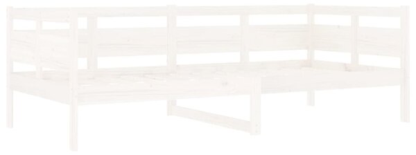 Dnevni ležaj bijeli od masivne borovine 90 x 200 cm - Bijela / 90 x 200 cm