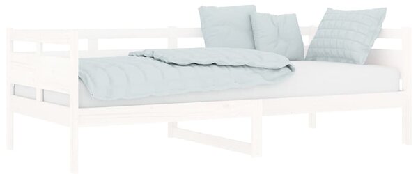 Dnevni ležaj bijeli od masivne borovine 90 x 200 cm - Bijela / 90 x 200 cm