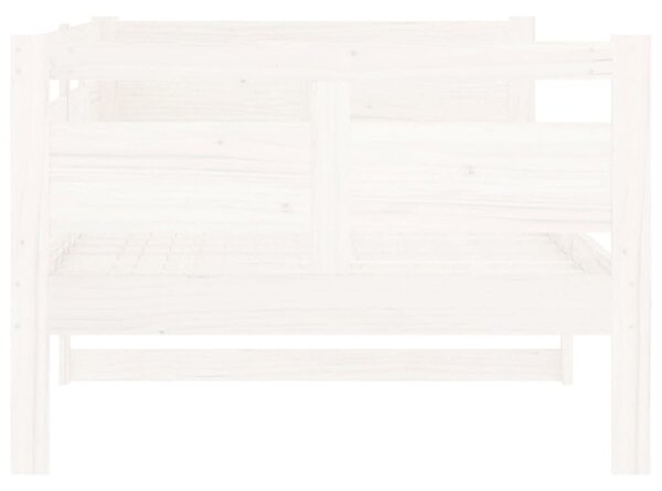 Dnevni ležaj bijeli od masivne borovine 90 x 200 cm - Bijela / 90 x 200 cm