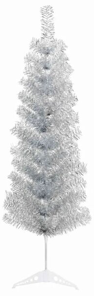 Umjetno usko božićno drvce s kuglicom 150 cm 150 LED lampica - 150 cm s LED-ima i crnim lopticama