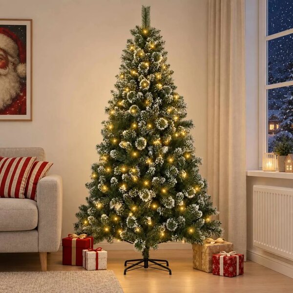 Umjetno božićno drvce 120 cm 150 LED lampica Topla bijela - 120 cm s LED svjetlima