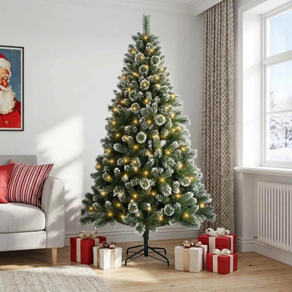 Umjetno božićno drvce 120 cm 150 LED lampica Topla bijela - 120 cm s LED svjetlima