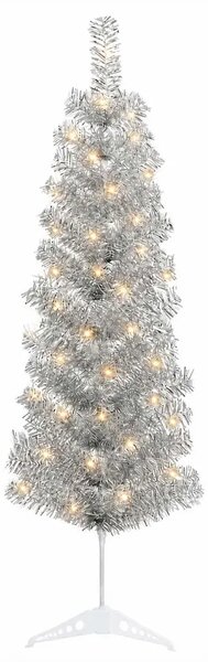 Umjetno vitko božićno drvce 150 cm 150 LED lampica Topla bijela - 150 cm s LED svjetlima