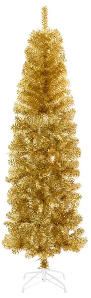 Umjetno usko božićno drvce s kuglicama 180 cm 300 LED lampica - 180 cm s LED-ima i crnim lopticama