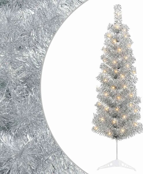 Umjetno vitko božićno drvce 150 cm 150 LED lampica Topla bijela - 150 cm s LED svjetlima
