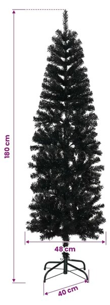 Umjetno vitko božićno drvce 180 cm 300 LED lampica Topla bijela - 180 cm s LED svjetlima