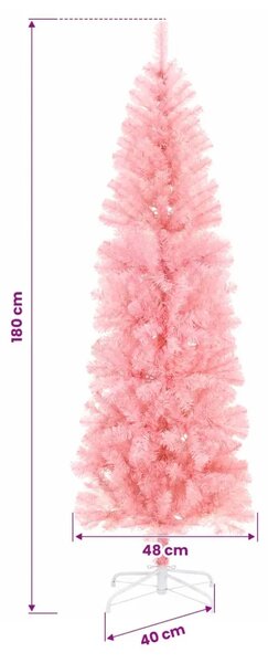 Umjetno vitko božićno drvce 180 cm 300 LED lampica Topla bijela - 180 cm s LED svjetlima
