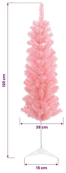 Umjetno vitko božićno drvce 120 cm 150 LED lampica Topla bijela - 120 cm s LED svjetlima