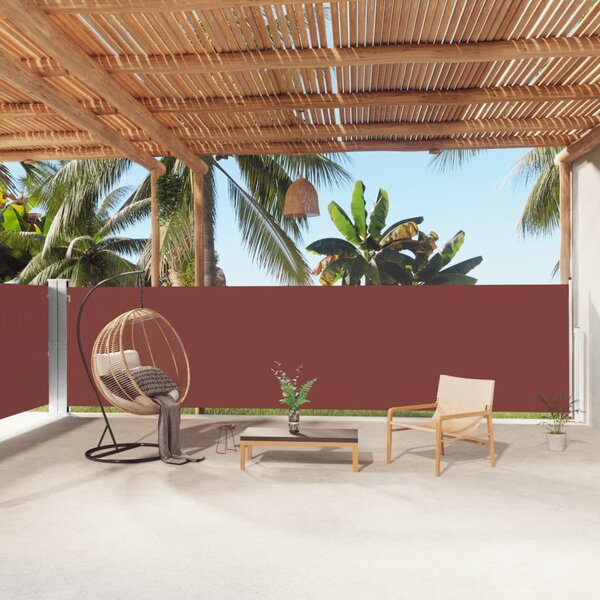 Uvlačiva bočna tenda smeđa 160 x 1000 cm - Smeđa / 160 x 1000 cm