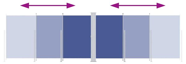 Uvlačiva bočna tenda plava180 x 600 cm - Plava / 180 x 600 cm