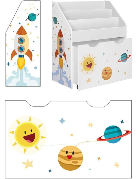 Dječja knjižnica KIDS 62,5x29,5x70 cm bijela