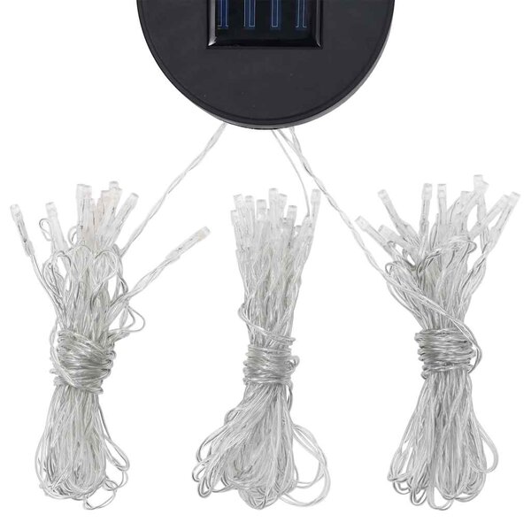 Sjenica sa zastorima i LED svjetlima 4 x 3 m krem bijela - Krema / 4 x 3 m