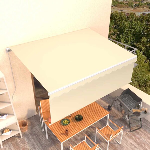 Tenda na ručno uvlačenje s roletom 4 x 3 m krem - Krema / 4 x 3 m