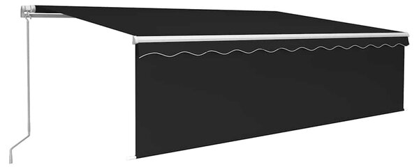 Tenda na ručno uvlačenje s roletom LED 5 x 3 m antracit - Antracitno siva / 5 x 3 m
