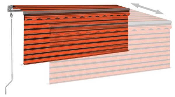 Automatska tenda na uvlačenje s roletom 3x2,5m narančasto-smeđa - Šarena / 3 x 2.5 m